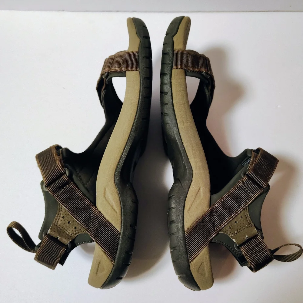 Teva Men's Tanza Brown Trail Outdoor Adjustable Hiking Sandals Size 11